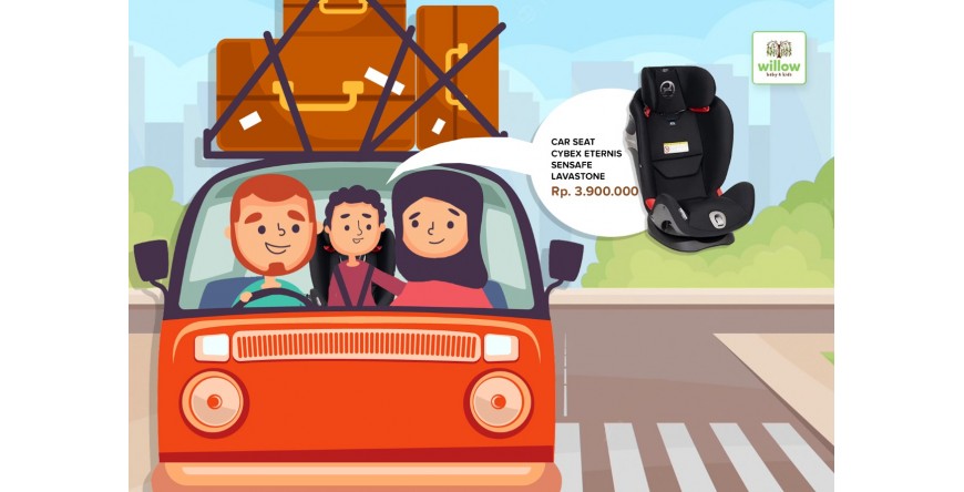 Jangan Digendong atau Dipangku, Ini Pentingnya Carseat Cybex Eternis Sensafe Lavastone